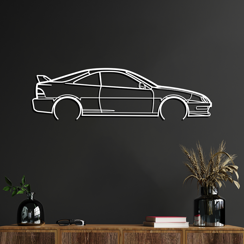 Acura Integra Type R detaillierte Wandbild Silhouette