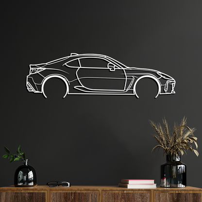 Toyota GR 86 detaillierte Wandbild Silhouette