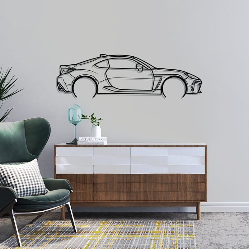 Toyota GR 86 detaillierte Wandbild Silhouette