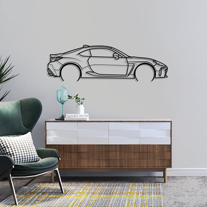 Toyota GR 86 detaillierte Wandbild Silhouette