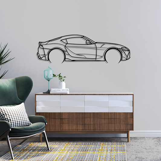 Toyota GR 86 detaillierte Wandbild Silhouette