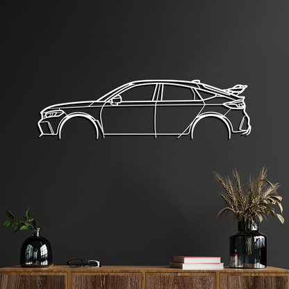 Honda Civic Type R (FL5) detaillierte Wandbild Silhouette