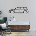 Golf 8 Gti detaillierte Wandbild Silhouette